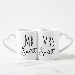 Personalized minimalist Lovers' mug