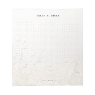 Personalized Minimalist meadow aesthetic dot Grid Notepad