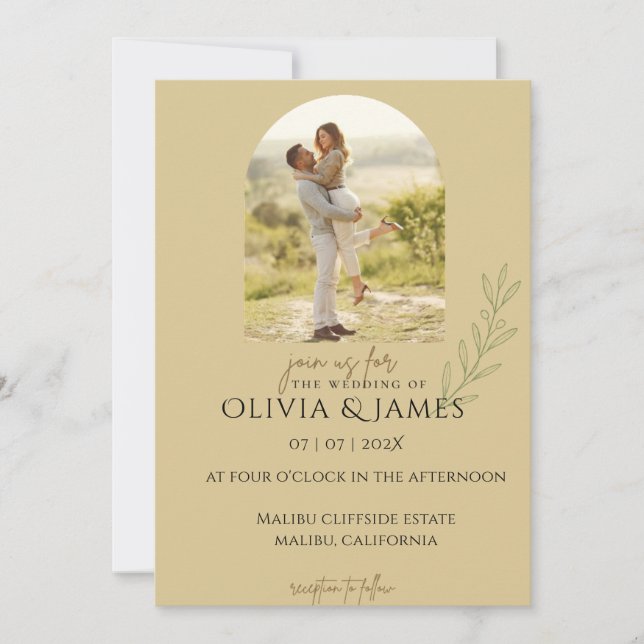 Personalized Minimalist Photo Invitation (Front)
