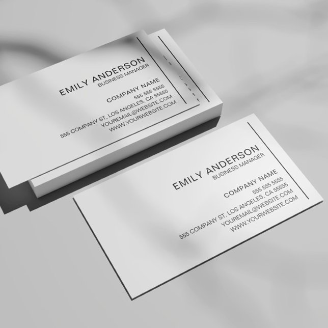 Personalized Minimalist Professional Business Card (Create your own Minimalist Professional Business Card by MINTIC DESIGN STUDIO)