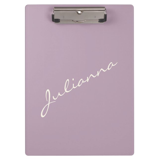 Personalized Minimalist Script Name Lavender Clipboard (Front)