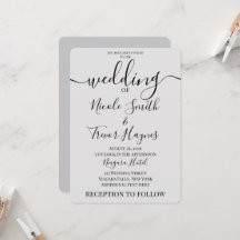 Personalized Minimalist Simple Calligraphy Wedding