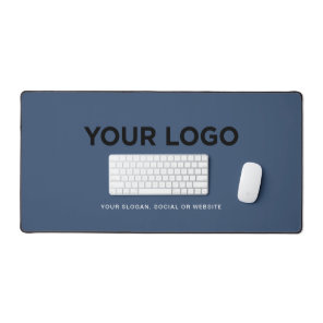 Personalized Minimalist Simple Logo and Text Desk Mat