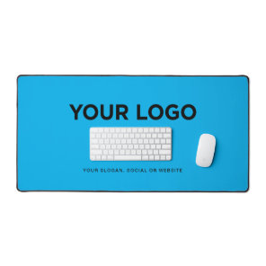 Personalized Minimalist Simple Logo and Text Desk Mat
