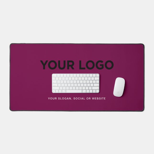 Personalized Minimalist Simple Logo and Text Desk Mat (Keyboard & Mouse)