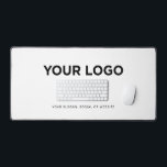 Personalized Minimalist Simple Logo and Text Desk Mat<br><div class="desc">Personalized Minimalist Simple Logo and Text any color Desk Mat Enhance your company workspace using our ergonomic and minimalist Business Logo Desk Mat. This stylish, modern and professional desk mat allows you to personalize your employee office in a unique way. Add corporate logo, name, profession, or any personalized text. A...</div>