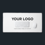 Personalized Minimalist Simple Logo and Text Desk Mat<br><div class="desc">Personalized Minimalist Simple Logo and Text any color Desk Mat Enhance your company workspace using our ergonomic and minimalist Business Logo Desk Mat. This stylish, modern and professional desk mat allows you to personalize your employee office in a unique way. Add corporate logo, name, profession, or any personalized text. A...</div>