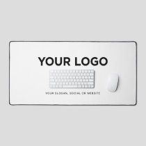 Personalized Minimalist Simple Logo and Text Desk Mat