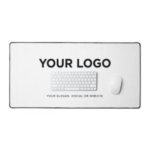 Personalized Minimalist Simple Logo and Text Desk Mat
