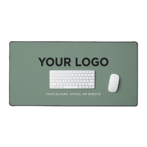 Personalized Minimalist Simple Logo and Text Desk Mat