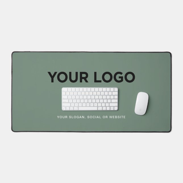 Personalized Minimalist Simple Logo and Text Desk Mat (Keyboard & Mouse)