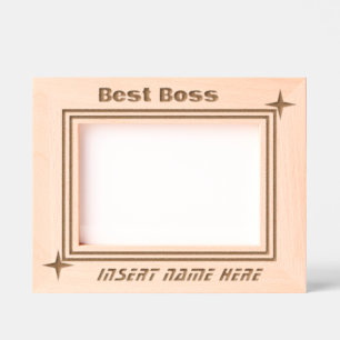 Personalized Minimalist Star Boss  Engraved Frames