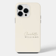 Personalized Minimalist Stylish Ivory Script