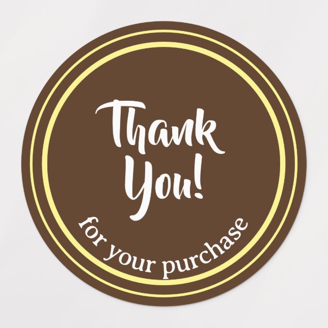 Personalized Minimalist Thank You Text Labels (Design 1)