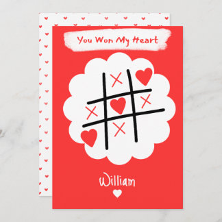 Personalized Minimalist Valentines Day Holiday Card