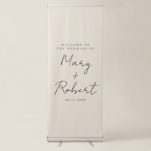 Personalized Minimalist Wedding Welcome Banner