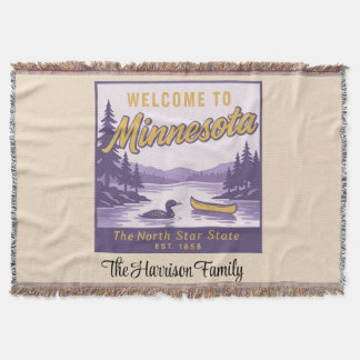 Personalized Minnesota Throw Blanket