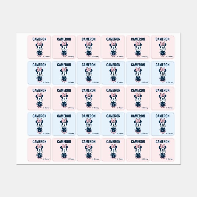 Personalized Minnie Mouse | Back to School Labels (Sheet)
