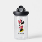 Personalized Minnie Mouse in Red Polka Dot Dress Water Bottle