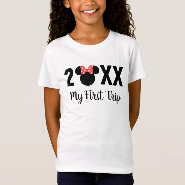 Personalized Minnie Mouse | My First Trip T-Shirt (Front)