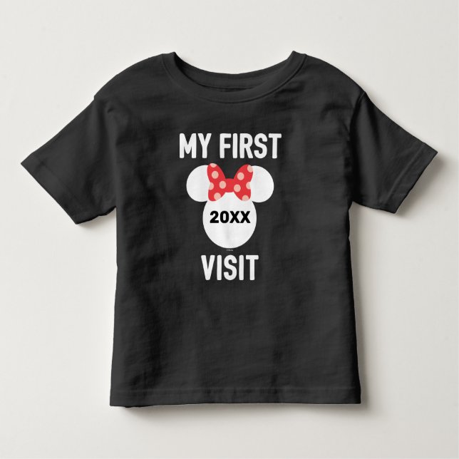 Personalized Minnie Mouse My First Visit T-Shirt (Front)