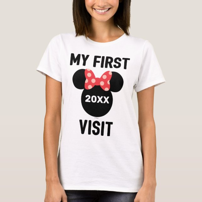 Personalized Minnie Mouse My First Visit T-Shirt (Front)