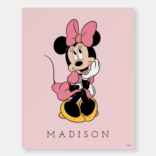 Personalized _ Minnie Mouse  Posing in Pink  Foam Board