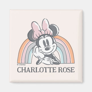 Personalized Minnie Mouse Rainbow Magnet