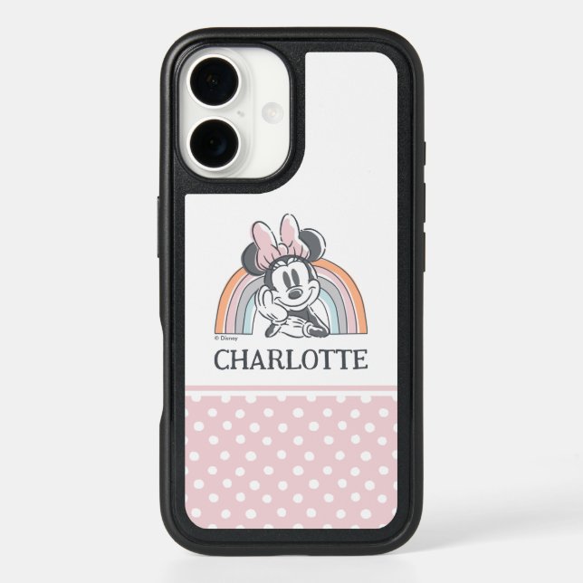 Personalized Minnie Mouse Rainbow Otterbox iPhone Case (Back)