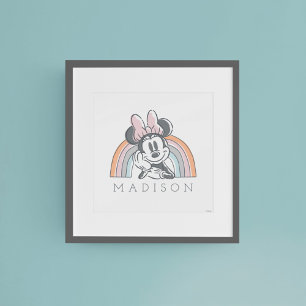 Personalized - Minnie Mouse Rainbow Poster