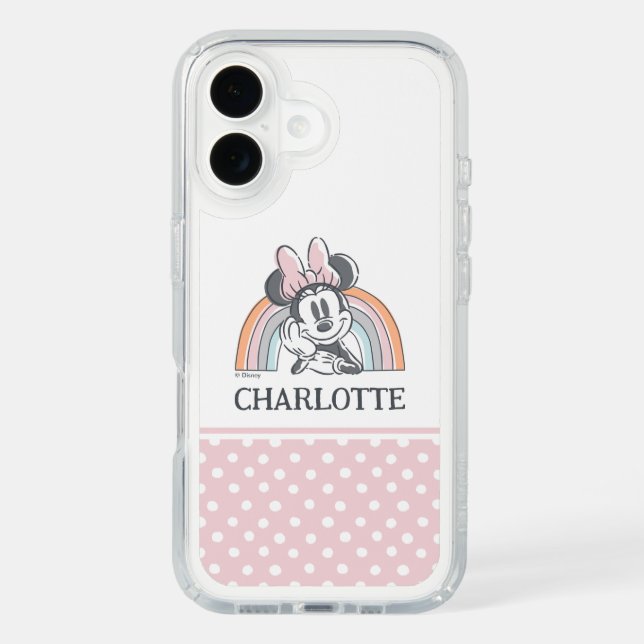 Personalized Minnie Mouse Rainbow Speck iPhone Case (Front)