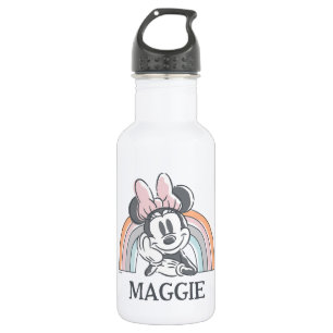 Personalized Minnie Mouse Rainbow  Stainless Steel Water Bottle