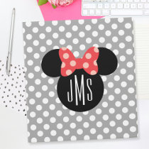 Personalized Minnie Polka Dot Head Silhouette Binder