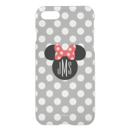 Personalized Minnie Polka Dot Head Silhouette iPhone 8/7 Case