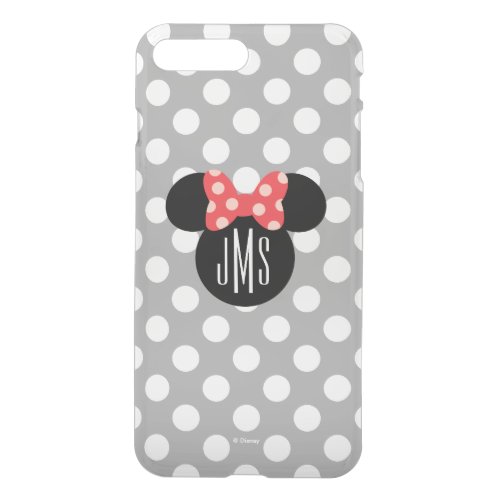 Personalized Minnie Polka Dot Head Silhouette iPhone 8 Plus7 Plus Case