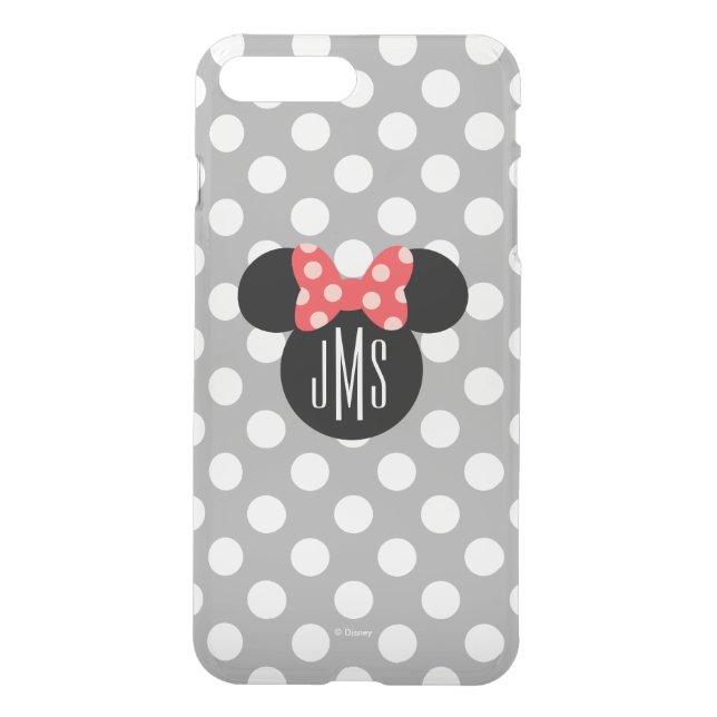 Personalized Minnie Polka Dot Head Silhouette Uncommon iPhone Case (Back)