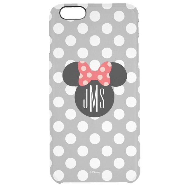 Personalized Minnie Polka Dot Head Silhouette Uncommon iPhone Case (Back)