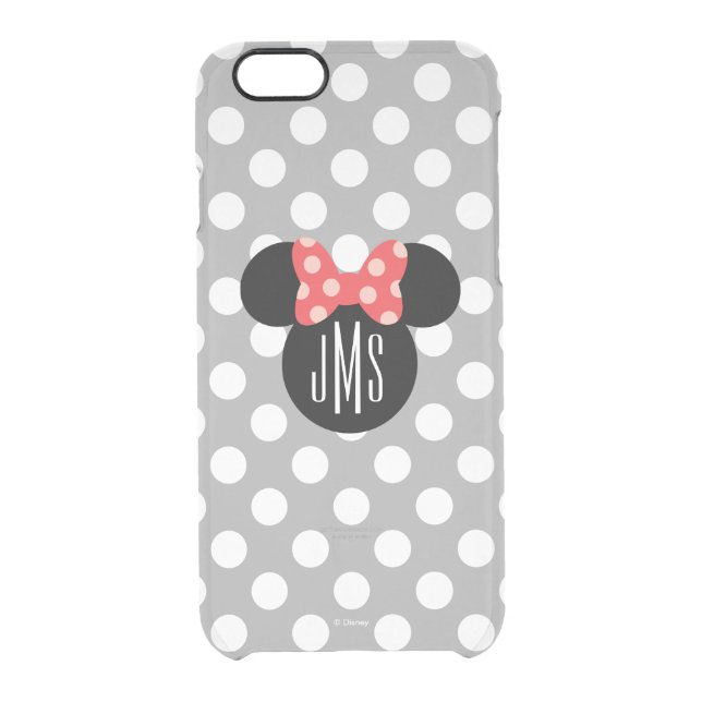 Personalized Minnie Polka Dot Head Silhouette Uncommon iPhone Case (Back)