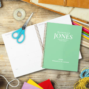 Personalized Mint Green   Business Planner