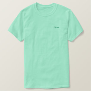 Personalized Mint Green Embroidered T-Shirt