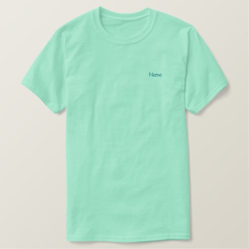 Personalized Mint Green Embroidered T_Shirt