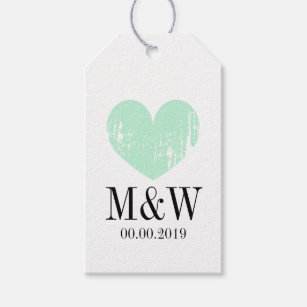 personalized mint wedding favor gift tag template