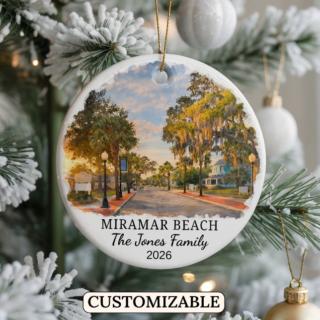 Personalized Miramar Beach Ornament Custom Florida (Creator Uploaded)