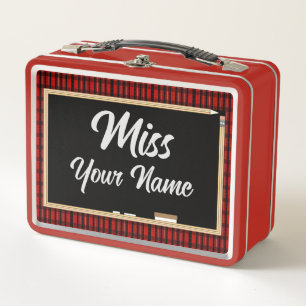 Personalized Miss (Mr./ Mrs.) Chalk-Style Lunchbox