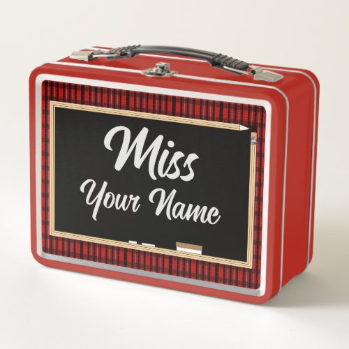 Personalized Miss Mr Mrs Chalk_Style Lunchbox
