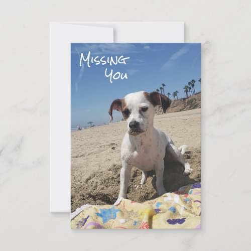 Personalized Missing You Dog Card