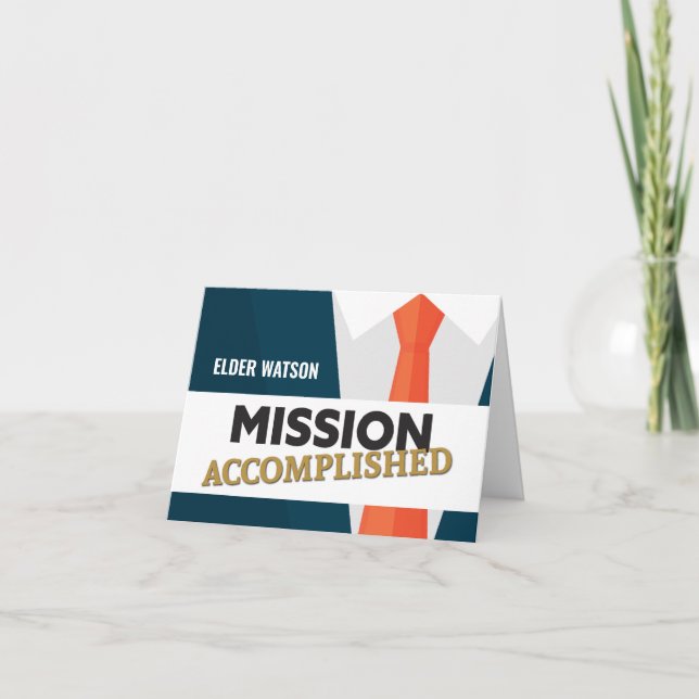 Personalized Mission Accomplished Note Card (Front)
