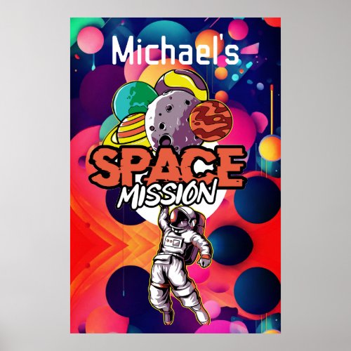 Personalized Mission in Space Poster