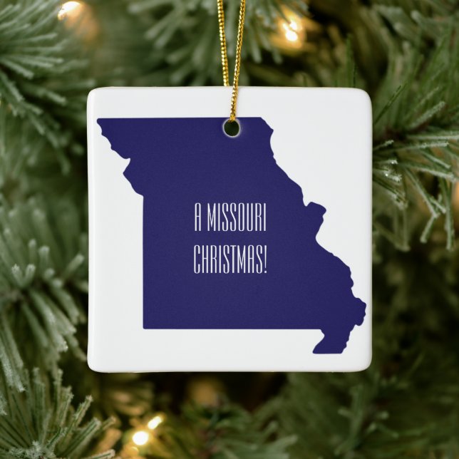 Personalized Missouri State Christmas Ornament (Tree)