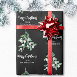 Personalized Mistletoe Christmas Wrapping Paper<br><div class="desc">This festive Christmas Wrapping Paper is decorated with watercolor mistletoe leaves and berries.
It says Merry Christmas in stylish script typography.
Easily customizable.
Original Watercolor © Michele Davies.</div>